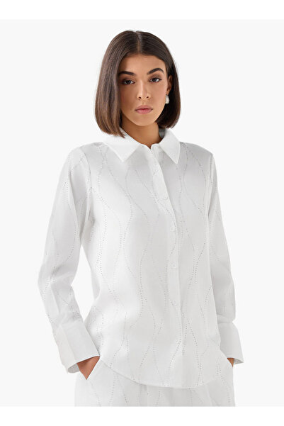 FAV قميص مزين وأكمام طويلة