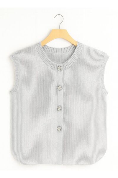 ATE ÖZGÜNEŞ TRİKO TEKSTİL 4X4 Buttoned Sweater