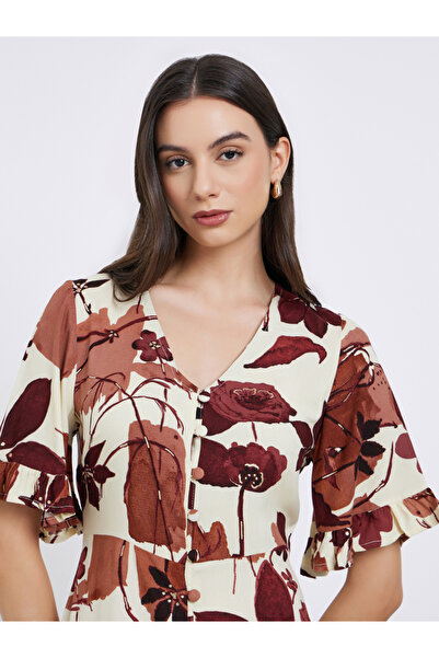 Maxim Creation By Styli Floral Print A-Line Maxi Dress