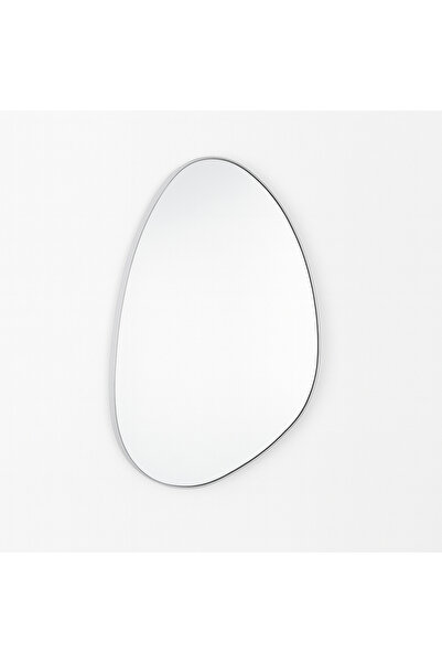 Ebticar Irregular Wooden Frame Wall Mirror – Grey (60×80)