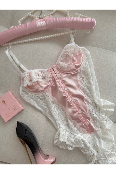 EDLİNGERİE Body vintage cu detaliu din dantelă Jinx