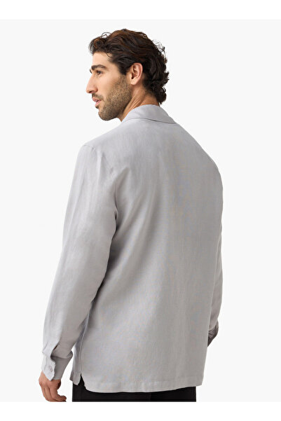 FAV Regular Fit Collared Linen Blend Shirt