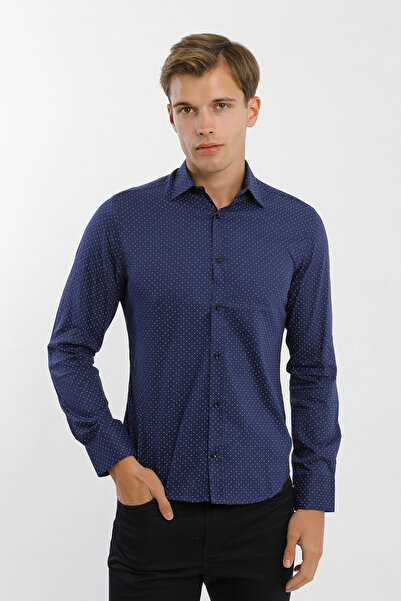 Smc by Semco Long Sleeve Buttoned White Printed Koton Men Shirt