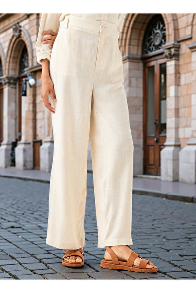 FAV Regular Fit Pants with Semi-Elasticated Waist and Pockets