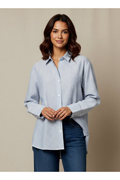 FAV قميص مخطط وأكمام طويلة