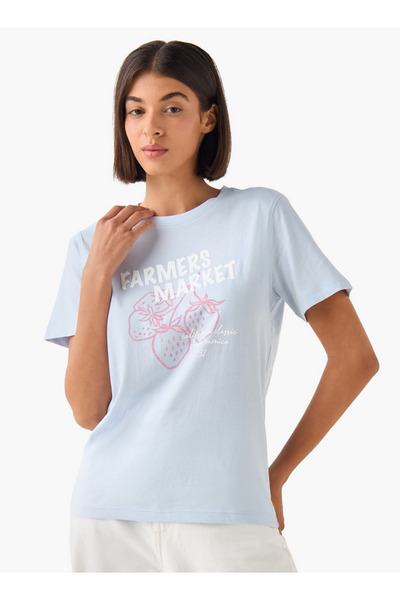 FAV Regular Fit Cotton T-shirt with Sketch Art Print