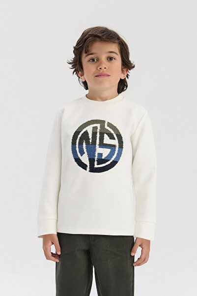 Nebbati Boy White Sweatshirt