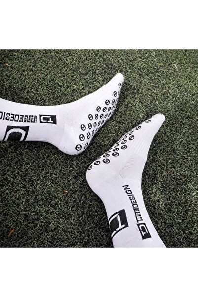 Shuttle Park Special Series White Anti-Slip Silicone Towel Sole Design Comfortable Stitch-Free Match Pro Football Athlete Socks