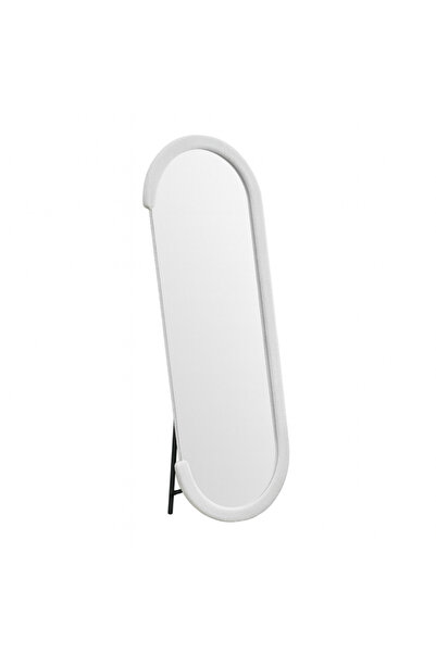 Ebticar Half-Round White Bouclé Mirror