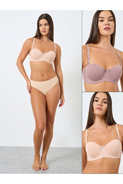 Styli Pack of 2 - Padded Wired Solid Balconette Bra