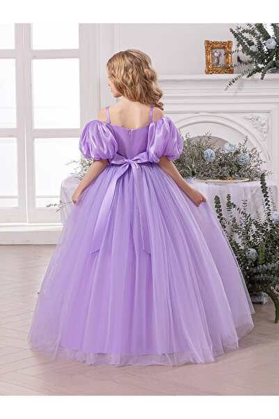 Take Two By Styli Bow Detail Cold Shoulder Puff Sleeve Dress