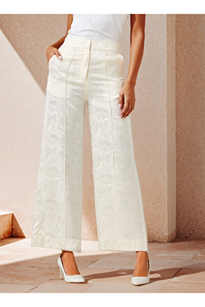 FAV Jacquard Wide Leg Pants with Pockets