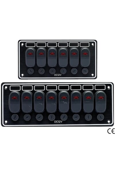 GFN Panou electric LED cu 6 întrerupătoare și siguranțe