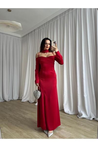 Mooi Butik Olivia Dress 8748 - Red