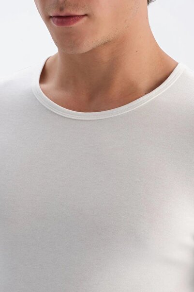 Dagi Men's Thermal Single Top, Round Neck, Long Sleeve, Thermal Underwear 47% Polyester, 47% Viscose, 6% Lycra