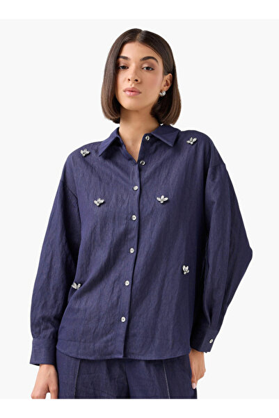 FAV قميص مزين بأكمام طويلة