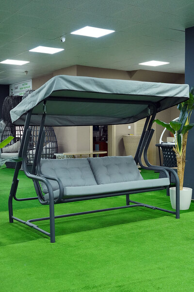 Alezy Capri Metal 3 Kişilik Bahçe ve Balkon Salıncak