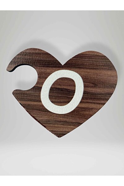Letter O (Right Piece) – Wooden Puzzle Heart Letter Magnet – Fridge Ornament – Binary Compatible (code:1024)