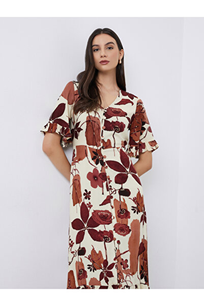 Maxim Creation By Styli Floral Print A-Line Maxi Dress