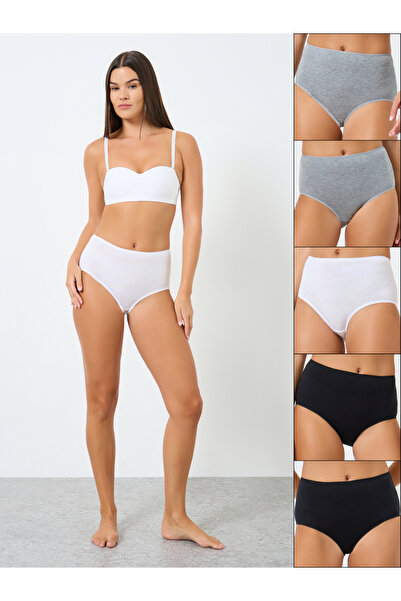 Styli Pack of 5 - Cotton Solid Full Briefs