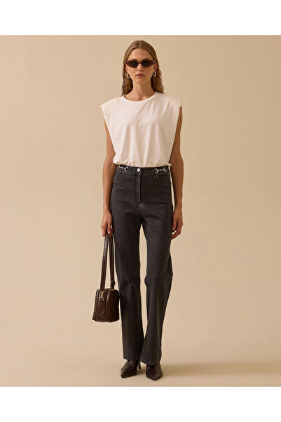 SEÇİL Zincir Detaylı Düz Paça Jean Pantolon