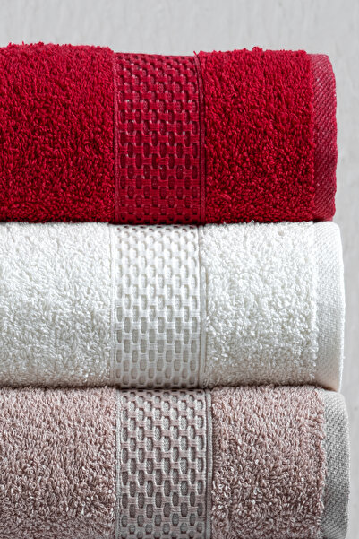 Mürdüm Home Набір з 5 рушників 50x90, рушник для рук, обличчя та волосся – м'який, міцний та стильний, швидко висихає, весільний набір