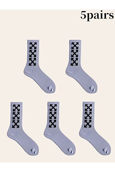Take Two By Styli Pack of 5 - Graphic Print Crew Socks