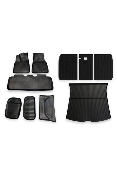 OLED GARAJ TESLA MODEL Y JUNİPER İÇİN UYUMLU 10 PARÇA PASPAS VE HAVUZ SETİ