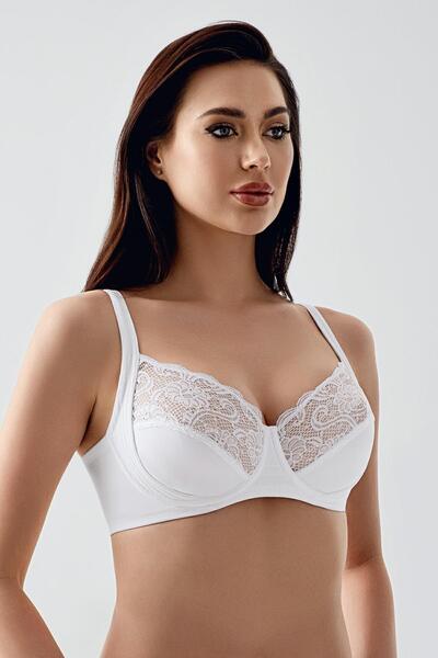 cotonhause Women's Shaping / Sculpting Underwire White Bra – Lace, Shaping Model C0T0N0653