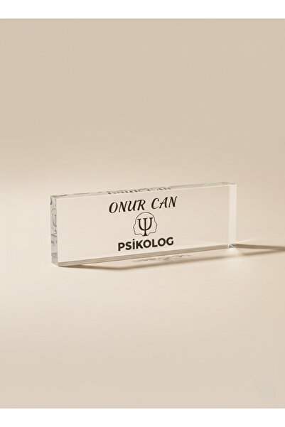 STANDORA Lüks Masa İsimliği Pleksi Blok (Kişiye Özel) İsim Yazılı | Ofis Masa...