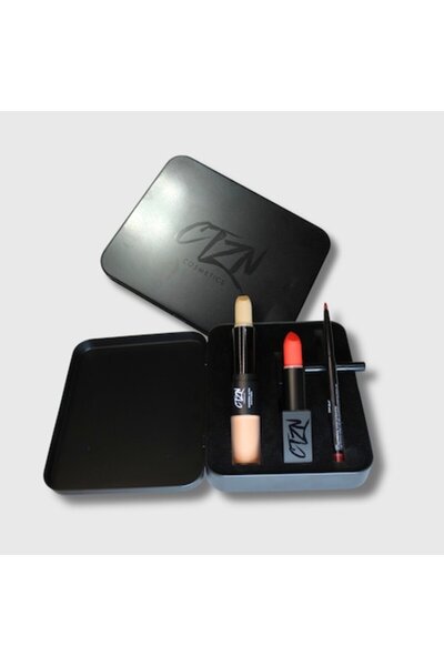 CTZN Set cadou machiaj buze cosmetice – Creion Lipstroke 1.2g, Duo de buze Nu...