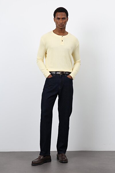 Antioch Yellow Corded Fabric Button Collar T-Shirt