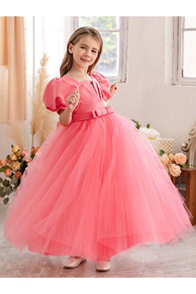 Take Two By Styli Mesh Insert Bow Detail Pleated Dress