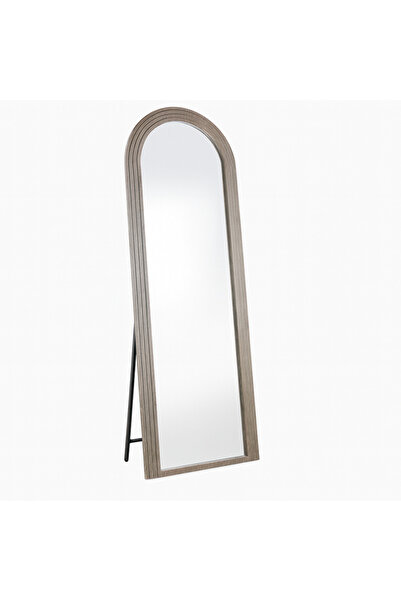 Ebticar Standing Arch Mirror – Wooden Frame (Grey, 180×70)