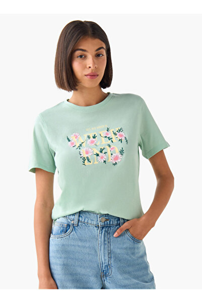 FAV Regular Fit Cotton T-shirt with Slogan Print