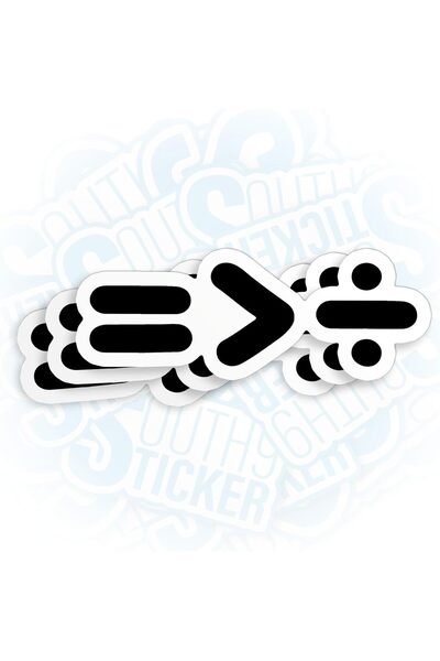 ALAYRA International (3 قطع) ملصق فينيل 3 بوصة "المساواة أكبر من القسمة"