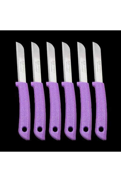 Solingen Simli Mor- Eflatun Meyve Bıçağı 6'lı