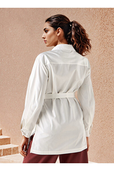 FAV Collared Cotton Shirt with Side Belt