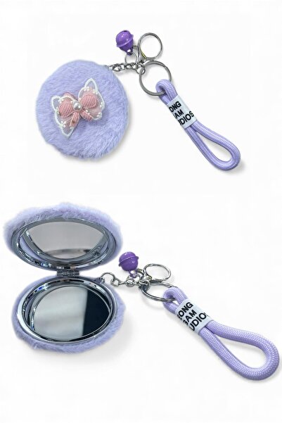 GÜZELYÜZ AVM Fiyonk Model Tatlı Peluş Cep Aynası Anahtarlıklı Makyaj Aynası K...