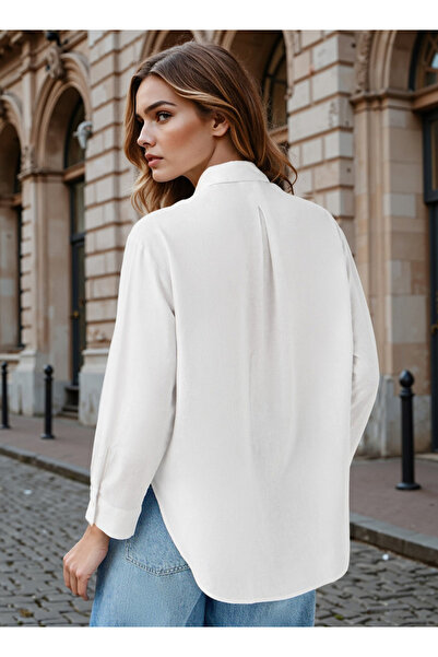 FAV Regular Fit Linen Shirt with Long Sleeves