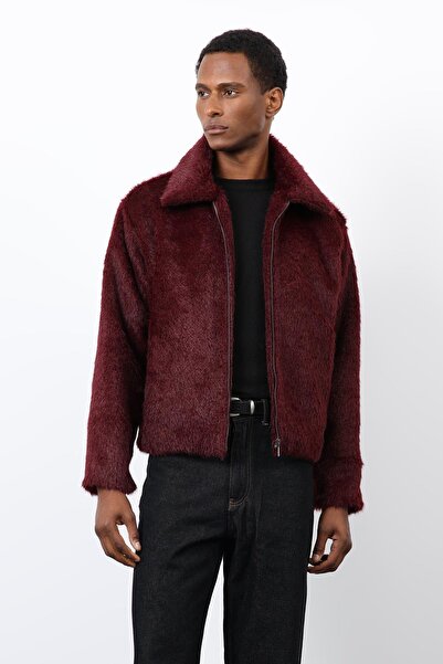Antioch Burgundy Soft Textured Men's Coat