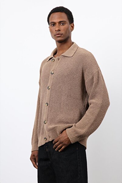 Antioch Mink Knitted Sweater Men's Cardigan