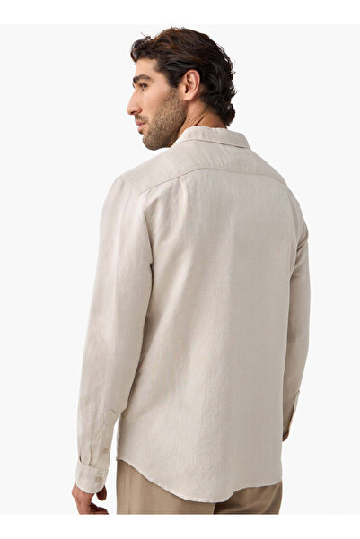 FAV Regular Fit Collared Linen Blend Shirt