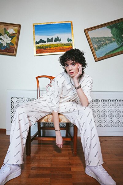 Machinist Men's Mchnst Printed Oversized T-Shirt Optical White