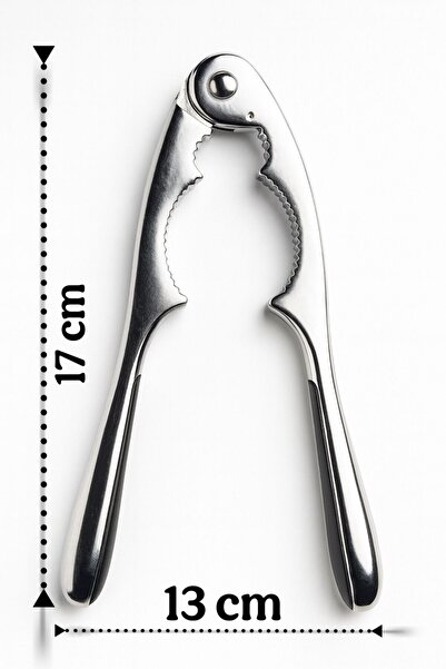 Funny Life Washable Home Stainless Steel Walnut Cracker - Almond Nut Cracker Metallic