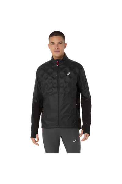 Asics ROAD WINTER JACKET Erkek Siyah Beyaz Ceket 2011D087-001