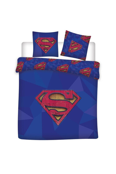 Superman Blue double, double duvet cover 240×220cm, 65x65 cm