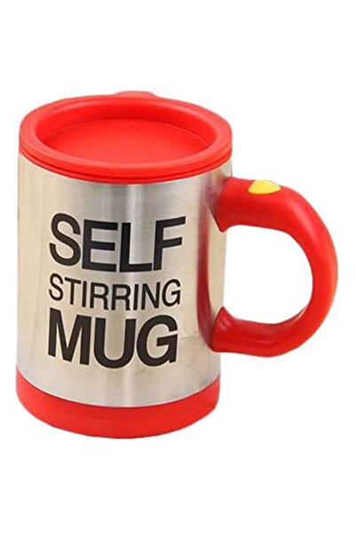 Generic Self-stirring mug, stainless steel mug with red lid, electric coffee mug for hot drinks