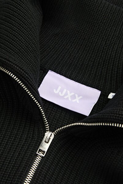JJXX Women's / Girls' Black Cardigan Model Code: (12280271) Jxadelıne Twıst Zip Cardigan Knit