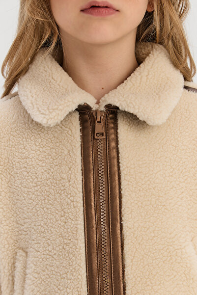 Tyess Girl Ecru Coat